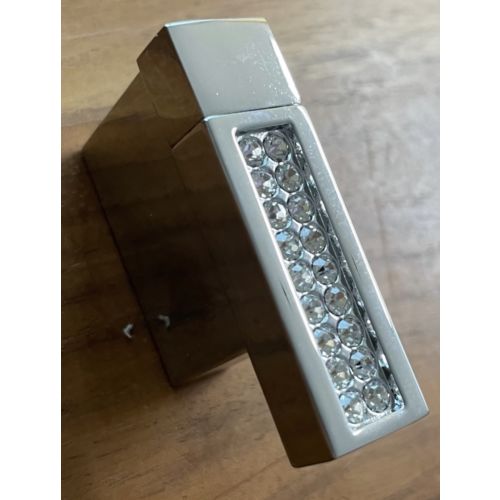 Metallknopf mit Kristallen Chrom glänzend M4  LA 16mm 7132116